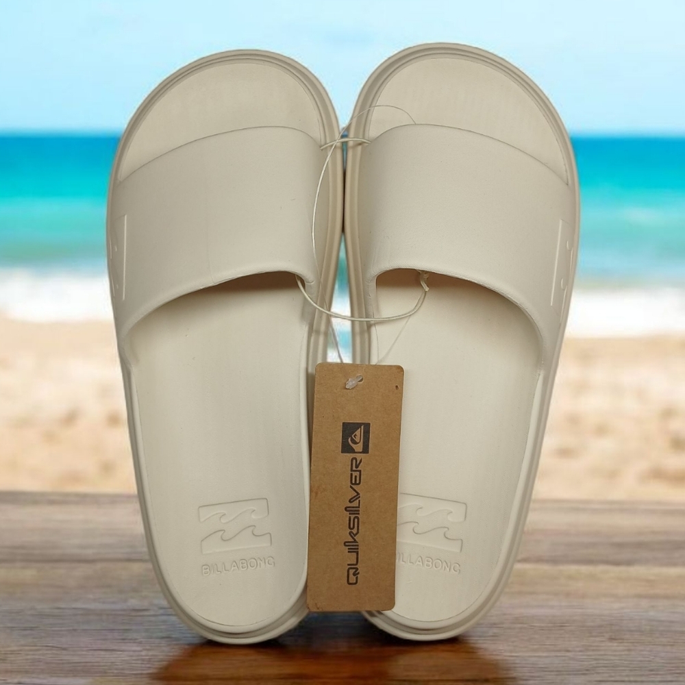 Quiksilver Cream Slide Sandals